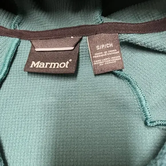 Marmot Moblis Softshell Jacket Womens S Teal Hooded Stretch Gorpcore Windbreaker - Picture 6 of 12